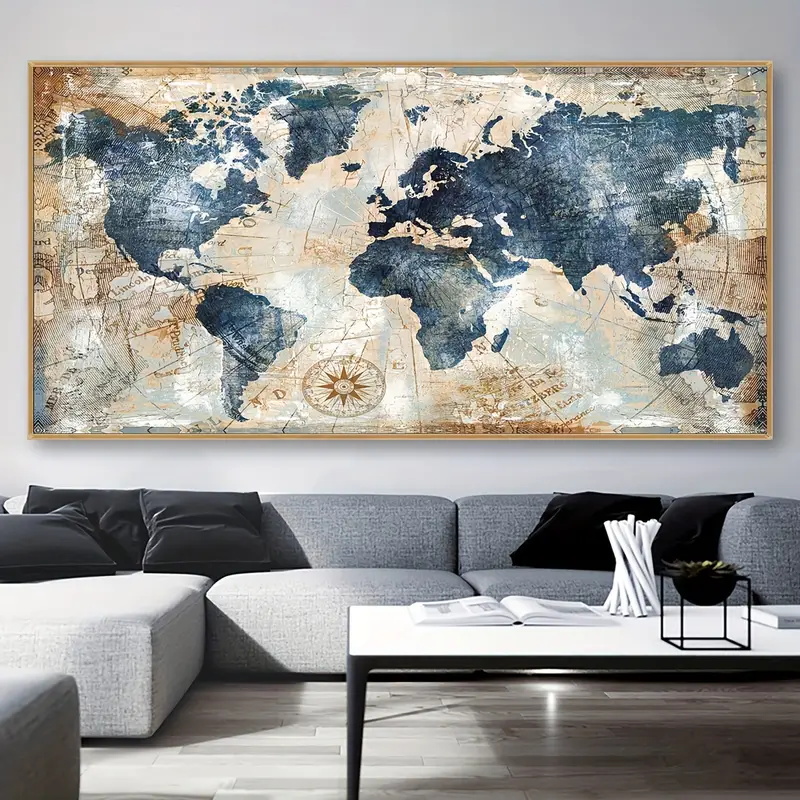 Poster kanvas 1 buah seni Vint - Star Map Poster ulasan dan harga