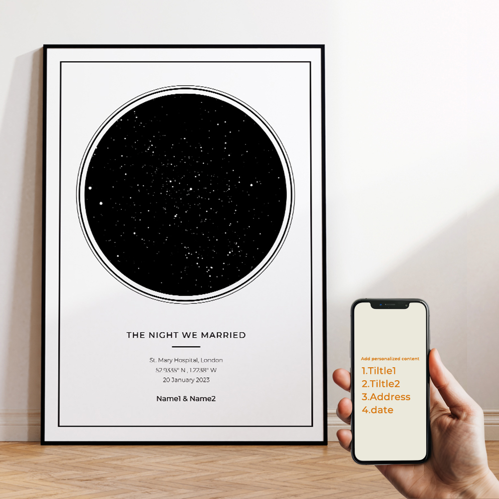 Lukisan Kanvas Poster Cetak Ga - Star Map Poster ulasan dan harga